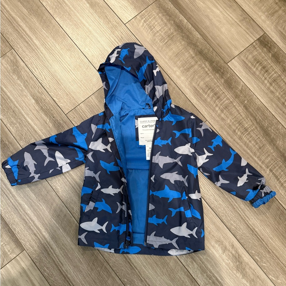 Carter's Blue Jacket with Shark Print